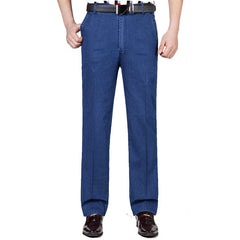 Men's High Waist Loose Stretch Business Casual Jeans