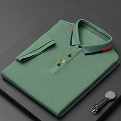 Embroidered short-sleeved polo shirt [5 Colors]