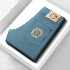 Men's High-end Stretch Cotton Embroidered Jeans