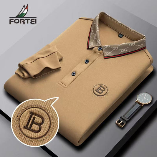 Long fashion casual business polo shirt