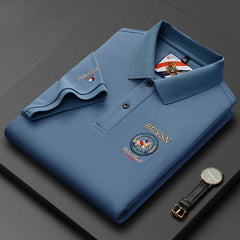 Men's Business Embroidered Lapel POLO Shirt