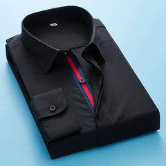Stretch casual solid color no-iron shirt
