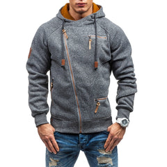 New Men's Side Zipper Hoodie