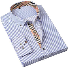 New plaid collar business casual shirt