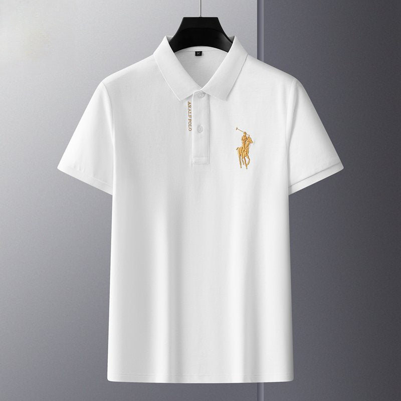 New Fashionable Cotton Embroidered Lapel POLO