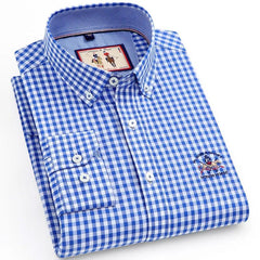 Plaid embroidered shirt