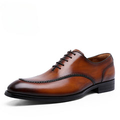 Men's Large Size Cowhide Elegant Business Formal Leather Shoes