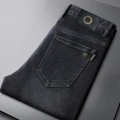 Men's High Waist Straight Stretch Casual Jeans
