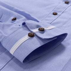Casual Mandarin Collar Long Sleeve Shirt