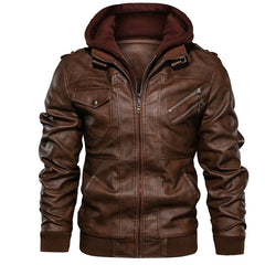 2022 New Men's Warm Leather Jacket