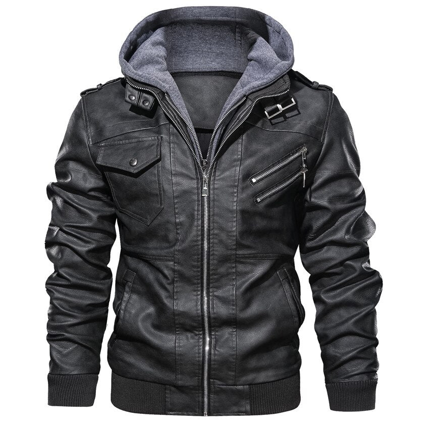 2022 New Men's Warm Leather Jacket