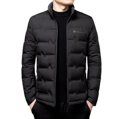 Men's Lightweight Duck Down Short Stand Collar Jacket
