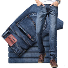 Men's Business High Waist Straight Loose Jeans