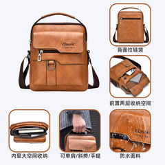 Men's Waterproof and Wear-resistant Shoulder Bag Large Capacity Commuter Messenger Bag