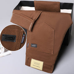 Men's Straight Elastic Business Casual Trousers