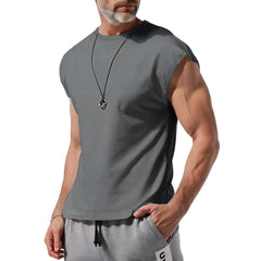 Men's Casual Loose Solid Color Vest T-shirt