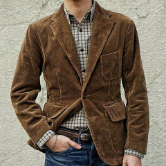 Trade corduroy single-breasted casual suit jacket