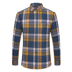 Pure cotton long-sleeved business casual shirt