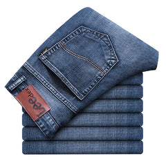 Men's Business High Waist Straight Loose Jeans