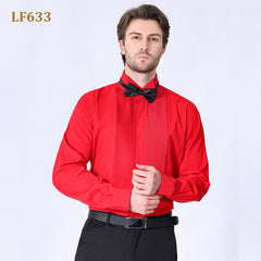 New Men's Dress French Shirt with Bow Tie