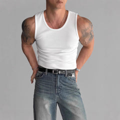 Cotton High Elastic Bodybuilding Training Sports Vest