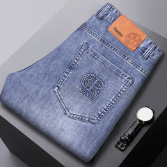 Men's High-end Elastic Anti-wrinkle Skin-friendly Soft Jeans