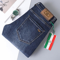 Men's Elastic High-end Business Casual Jeans