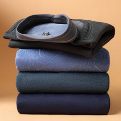 Men's Fake Two-piece Velvet Thickened Loose Casual Knitted Shirt