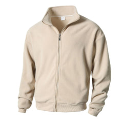 Men's Stand Collar Casual Polar Fleece Warm Jacket