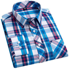 Oversized Cotton Fashionable Plaid Shirt