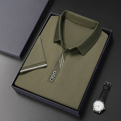 New business casual solid color lapel polos