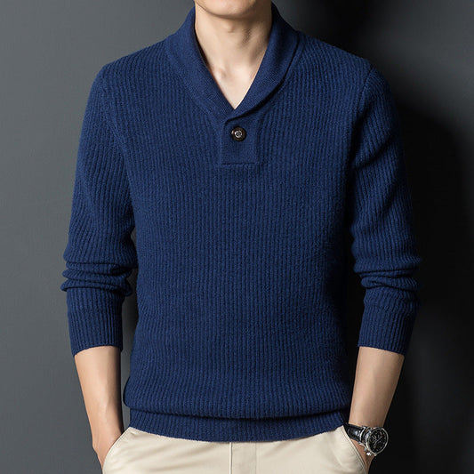 Men's Solid Color Casual Cashmere Sweater