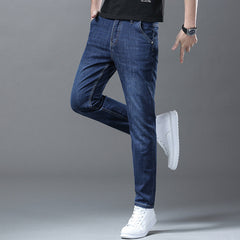 Men's Thin Breathable Stretch Slim Fit High Quality Business Casual Jeans