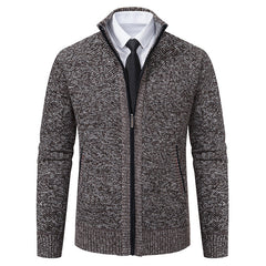 2023 New Autumn and Winter Men's Knitted Sweater Zipper Jacket