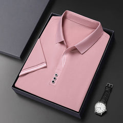 New business casual solid color lapel polos