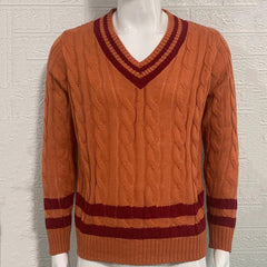 Men's striped colorblock knitted sweater