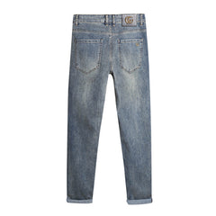 High-end retro stretch jeans