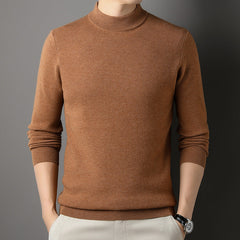 Men's 100% Wool Thickened Warm Turtleneck Sweater
