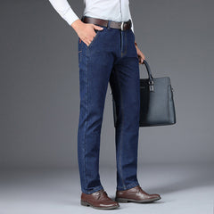2023 Men's Straight Leg Loose Large Size Business Casual Jeans