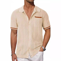 Men's New Style Pocket Hollow Breathable Casual Shirt