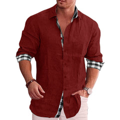 Fall Casual Men's Cotton Linen Shirt