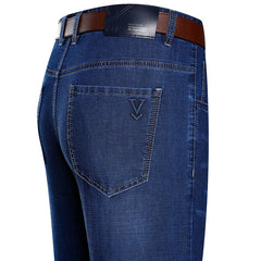 Men's Large Size Casual Loose Straight Stretch Jeans