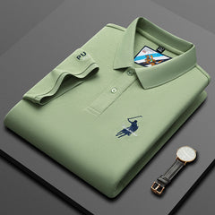 Fashionable Short Sleeve Embroidered Loose POLOS