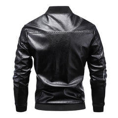New Men's High Quality Stand Collar Leather Jackets