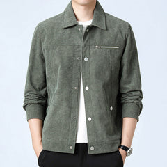 Men's Solid Color Corduroy Jacket