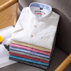 Men's Summer New Linen Slim Fit Casual Business Shirts