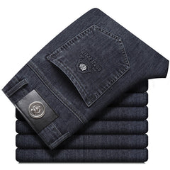 Men's High-end Business Large Size Stretch Slim Straight Jeans