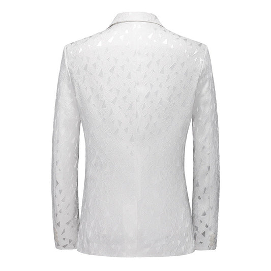 Men's Printed Large Size Business Casual Gentleman Blazer