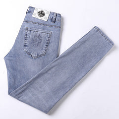 Men's New High-end Fashion Embroidered Stretch Jeans