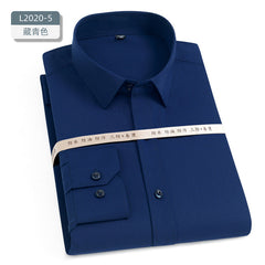 Men's Waterproof, Oil-proof, Stain-proof, Non-ironing Stretch Business Casual Shirt